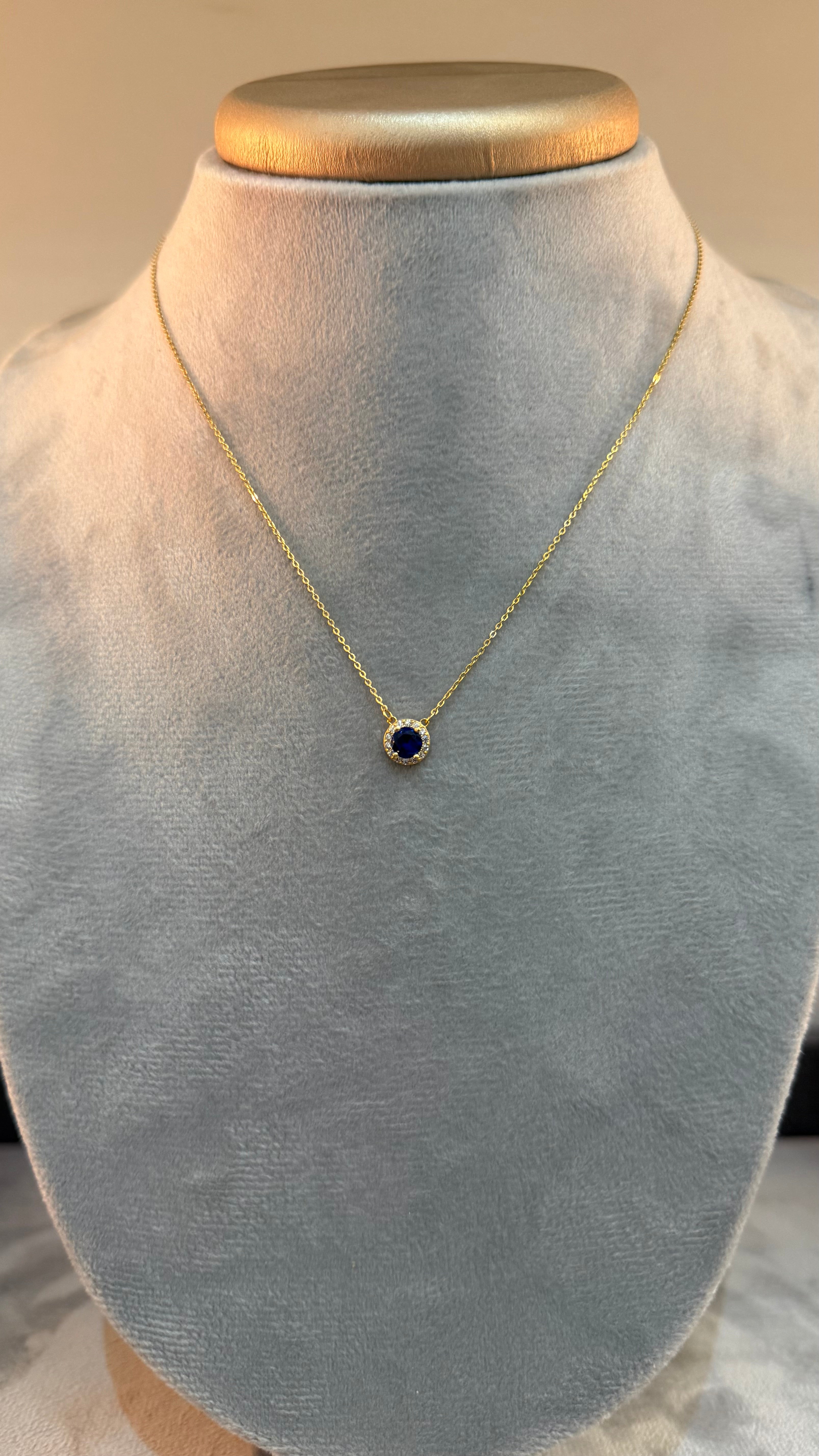 Cadena piedra azul 1,8Gr de 45Cm (adaptable)